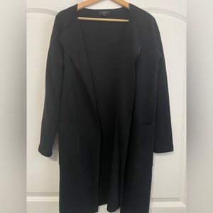 Black J Crew Juliette collarless sweater-blazer